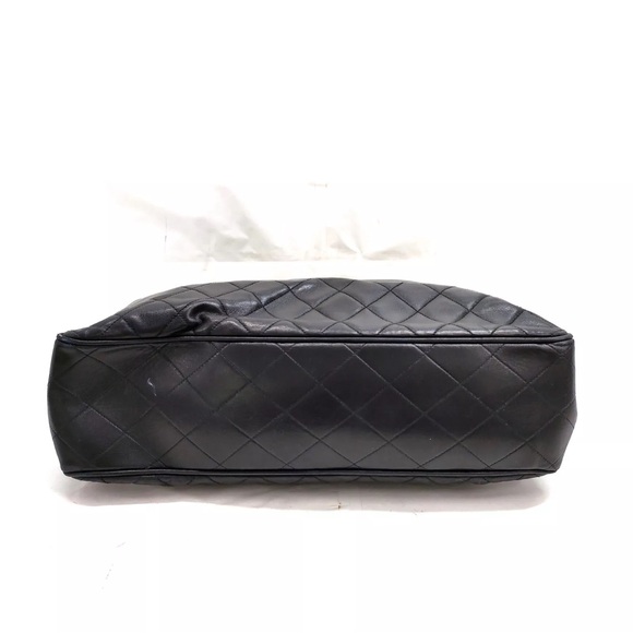 CHANEL CC LOGO LAMBSKIN SHOPPER TOTE BAG - Picture 7 of 12